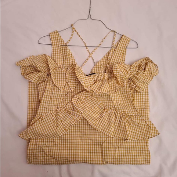 Urban Revivo Yellow Plaid Dress - Picture 3 of 4